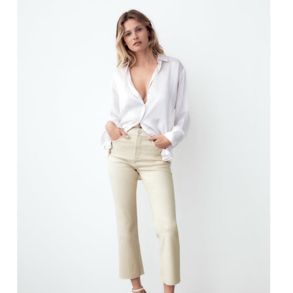 Zara Jeans Zara High Rise Mini Flare Jeans Poshmark